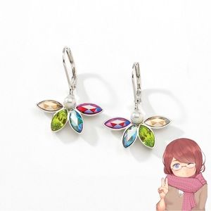 Touchstone Crystal Shimmering Garden Earrings Featuring Swarovski Leverback